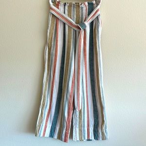 Madewell linen strip pants
